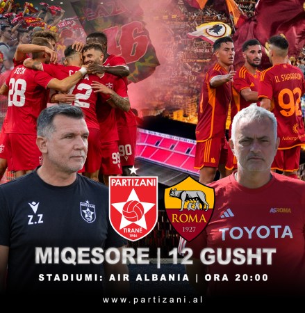 Miqësore luksi, Partizani – Roma në 12  gusht